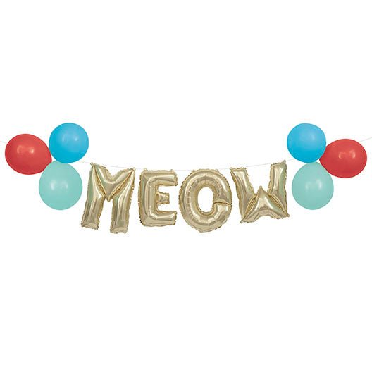 Meow Latex Letter Banner Kit - Party Supplies