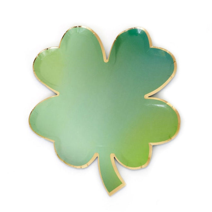 St. Patrick's Day Clover Leaf Plates 9" | 8 ct