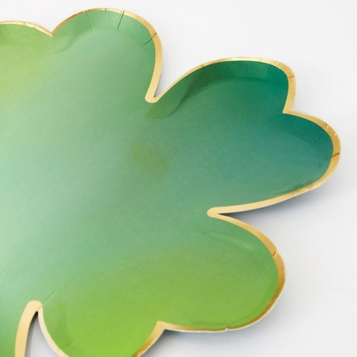 St. Patrick's Day Clover Leaf Plates 9" | 8 ct
