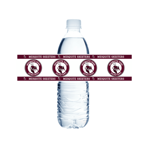 Mesquite TX Water Bottle Label 8.5x2" | 24ct