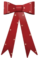 Metal Bow Wall Décor with Polka Dots, Red & Cream Color | 1ct - Zurchers