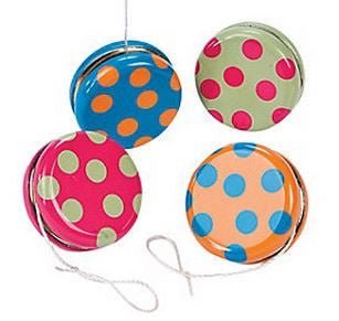 Metal Bright Polka Dot YoYos | 6ct - Zurchers
