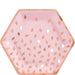 Metallic Blush Birthday Hexagon Lunch Plates 9in | 8ct - Zurchers