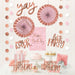 Metallic Blush Birthday Room Decorating Kit | 12pcs - Zurchers