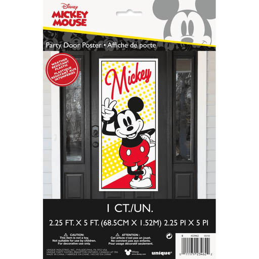 Mickey Mouse Door Poster 2.25'x5' | 1ct - Zurchers