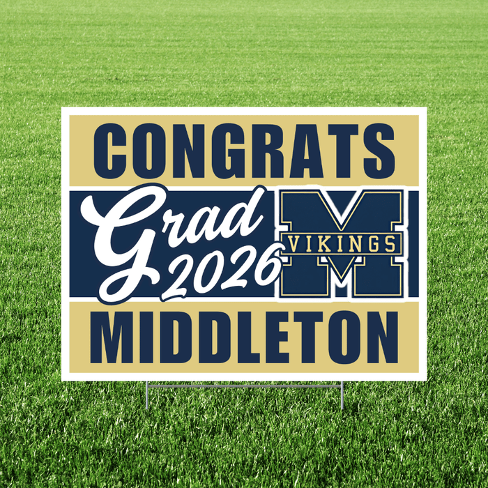 Middleton High School Grad Yard Sign 24" x 18" | 1 ct - Zurchers