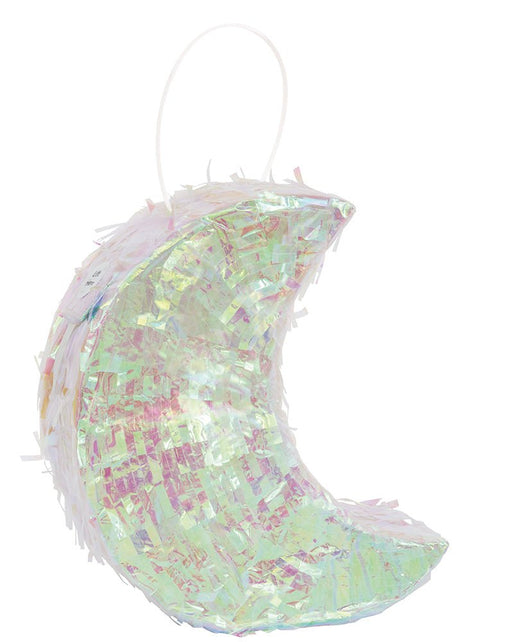 Mini Pinata Iridescent Moon Decoration | 1ct