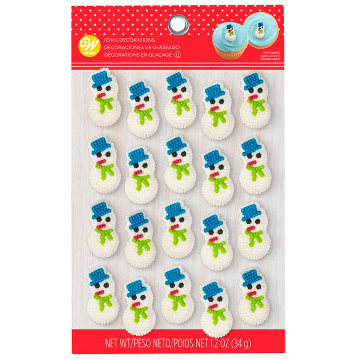 Mini Snowman Icing Decorations | 20ct - Zurchers