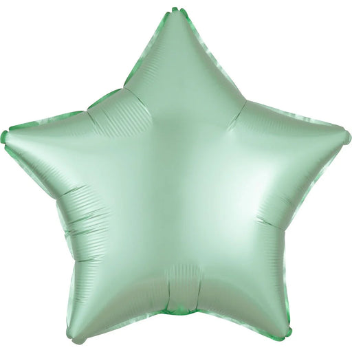 Mint Green Star Shaped Mylar Balloon 18" - Zurchers