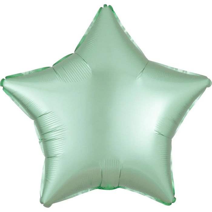 Mint Green Star Shaped Mylar Balloon 18" - Zurchers