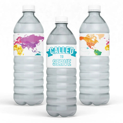 Missionary Called To Serve Color Water Bottle Label | 12 ct - Zurchers