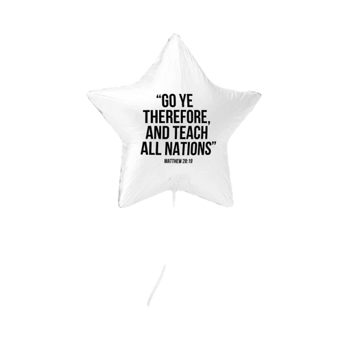 Missionary Mathew 28:19 Scripture Black and White Balloon 17" | 1 ct - Zurchers