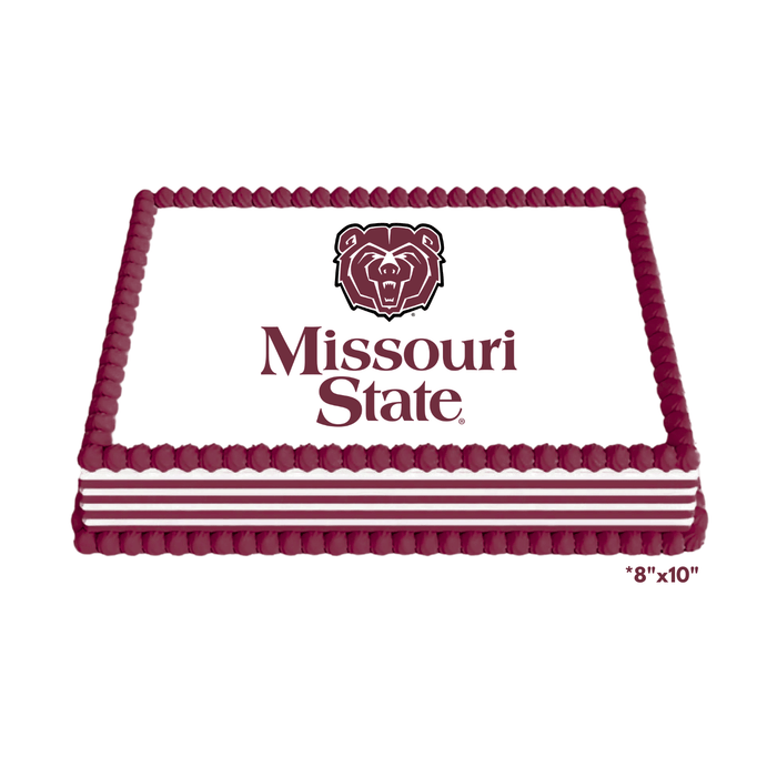 Missouri State edible image with bear logo on a white background