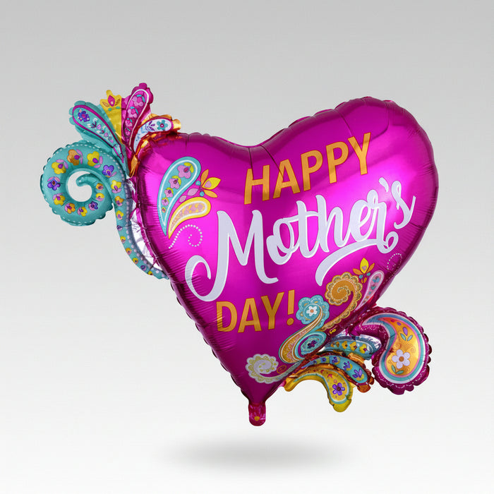 Mother's day Paisley Swirls Supershape Balloon 32" | 1ct