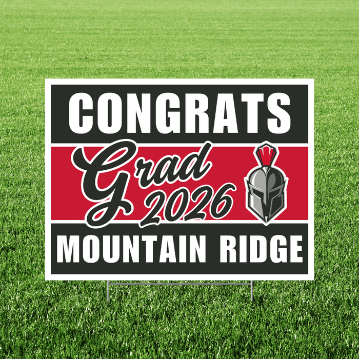 Mountain Ridge High School Grad Yard Sign 24" x 18" | 1 ct - Zurchers