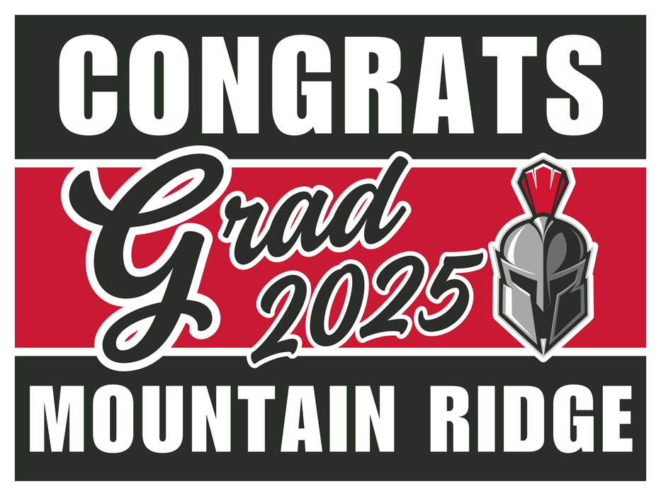 Mountain Ridge High School Grad Yard Sign 24" x 18" | 1 ct