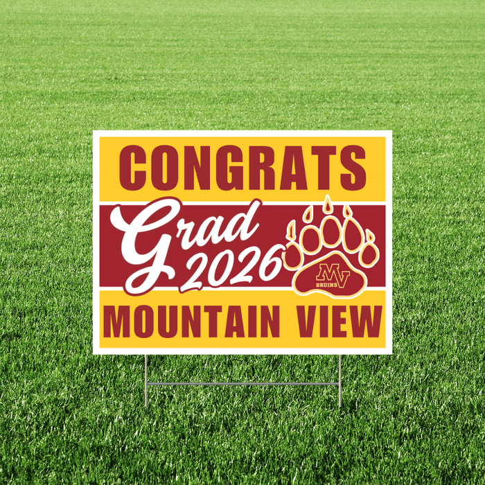 Mountain View UT High School Grad Yard Sign 24" x 18" | 1 ct - Zurchers