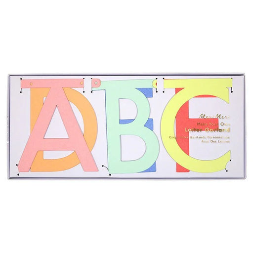Multicolored Glitter Letter Garland Kit - Zurchers