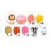 My Pride & Joy balloon bouquet product kit image showing a lion-shaped foil balloon, a pink “Hello World!” foil balloon, 2 coral latex balloons, 3 yellow latex balloons, 3 tan latex balloons, 3 burnt orange latex balloons, 2 pink latex balloons, a matching balloon weight, and a balloon transport bag.