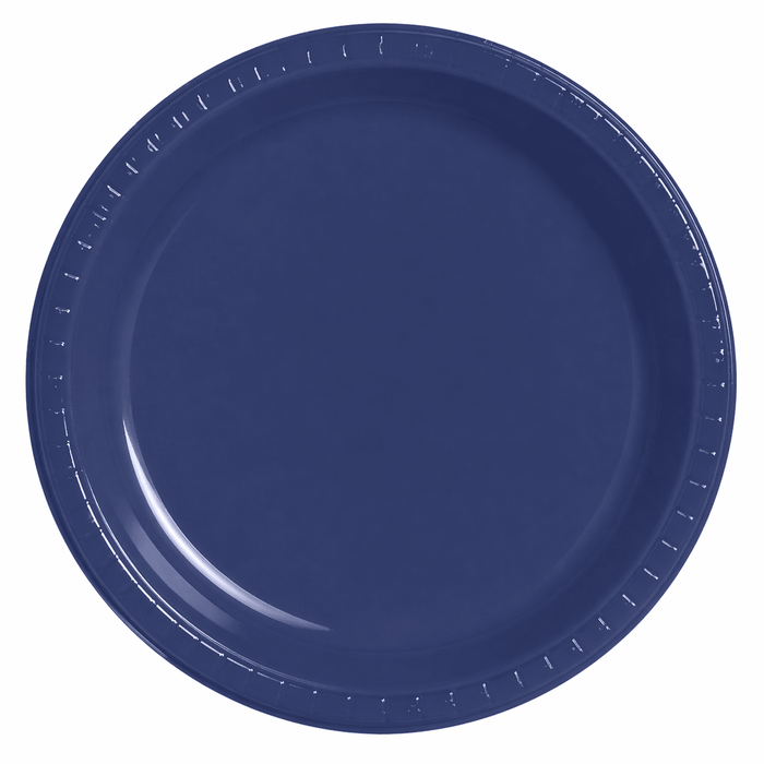 Navy Plastic Plates 10" | 20ct - Zurchers