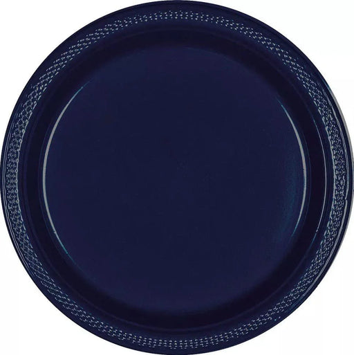 Navy Blue Plastic Dinner Plates 10.5" | 50ct - Zurchers