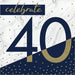 Navy & Gold Milestone Celebrate 40 Lunch Napkins | 16ct - Zurchers