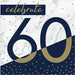 Navy & Gold Milestone Celebrate 60 Lunch Napkins | 16ct - Zurchers