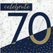Navy & Gold Milestone Celebrate 70 Lunch Napkins | 16ct - Zurchers