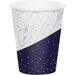 Navy & Gold Milestone Happy Birthday To You Paper Cups 9oz | 8ct - Zurchers