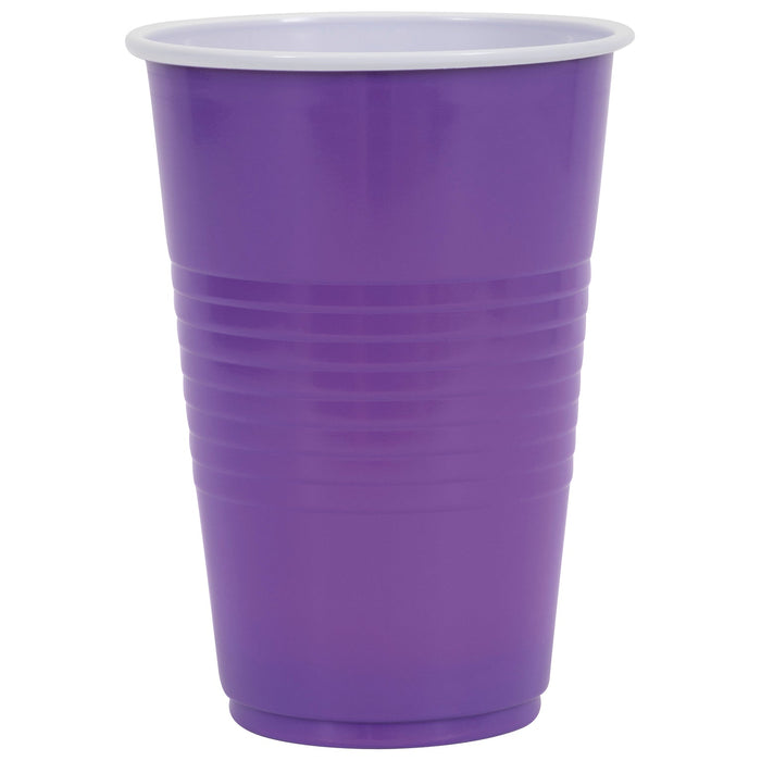 50ct 16oz Cup Neon Purple - Party Supplies