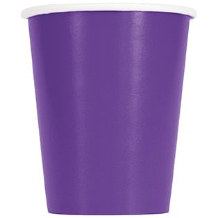 20ct 9oz Paper Cup Neon Purple - Party Supplies