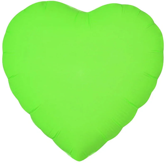 Neon Green Heart Mylar 18" | 1ct - Zurchers