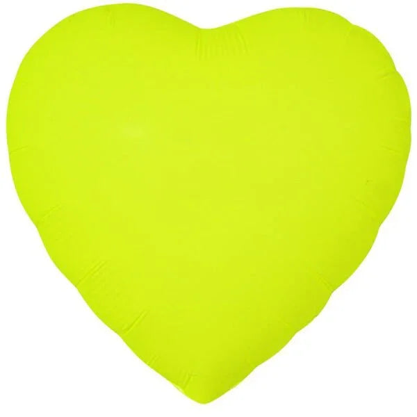 Neon Yellow Heart Mylar 18" | 1ct - Zurchers