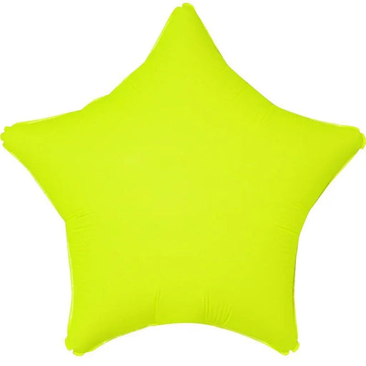 Neon Yellow Star Balloon Mylar 18" | 1ct - Zurchers