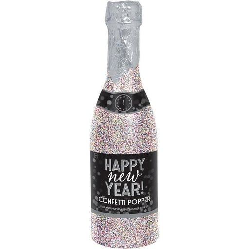 New Year's Bottle Multicolor Glitter Confetti Popper, 12.75" | 1ct - Zurchers