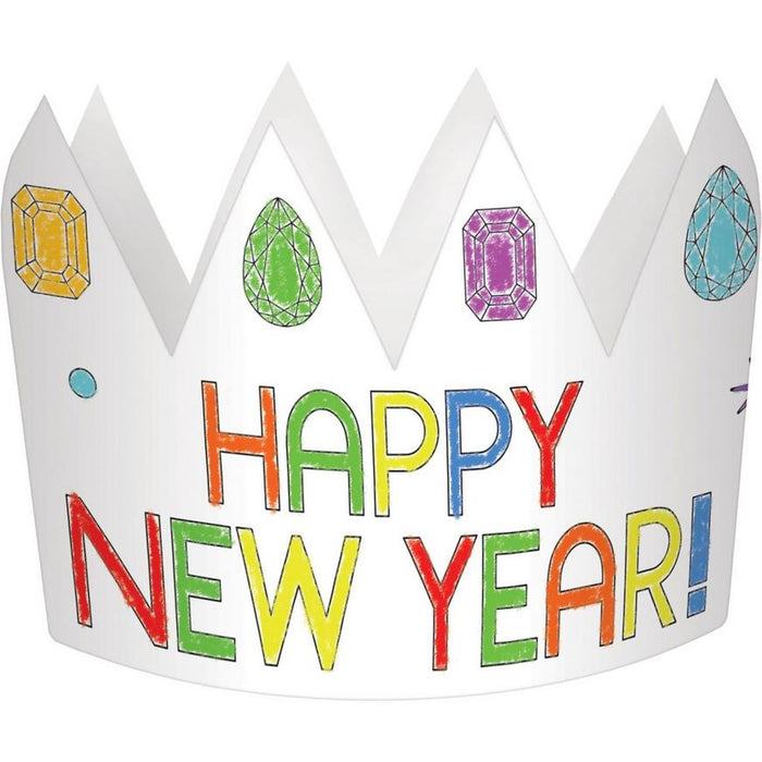 New Year's Eve Coloring Crowns | 8ct - Zurchers