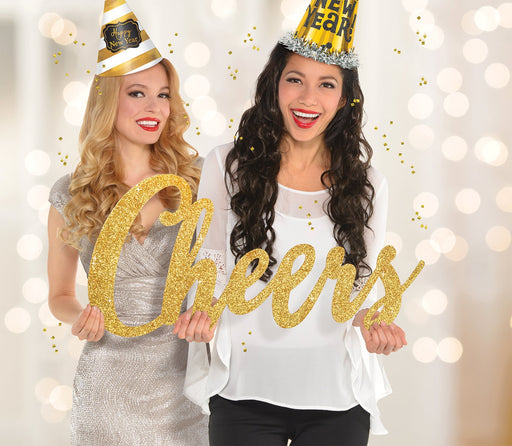 New Year's Giant Glitter Cheers Sign | 1 ct - Zurchers
