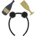 New Year's Glitter Champagne Bottle & Flute Head Bopper | 1 ct - Zurchers