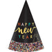 New Year's Glitter Dipped Confetti Cone Party Hat | 1 ct - Zurchers