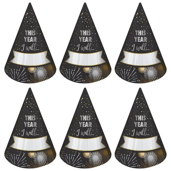 New Year's Resolution Party Hats | 8ct - Zurchers