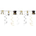 New Year's Top Hat & Swirl Garland 9' | 1ct - Zurchers