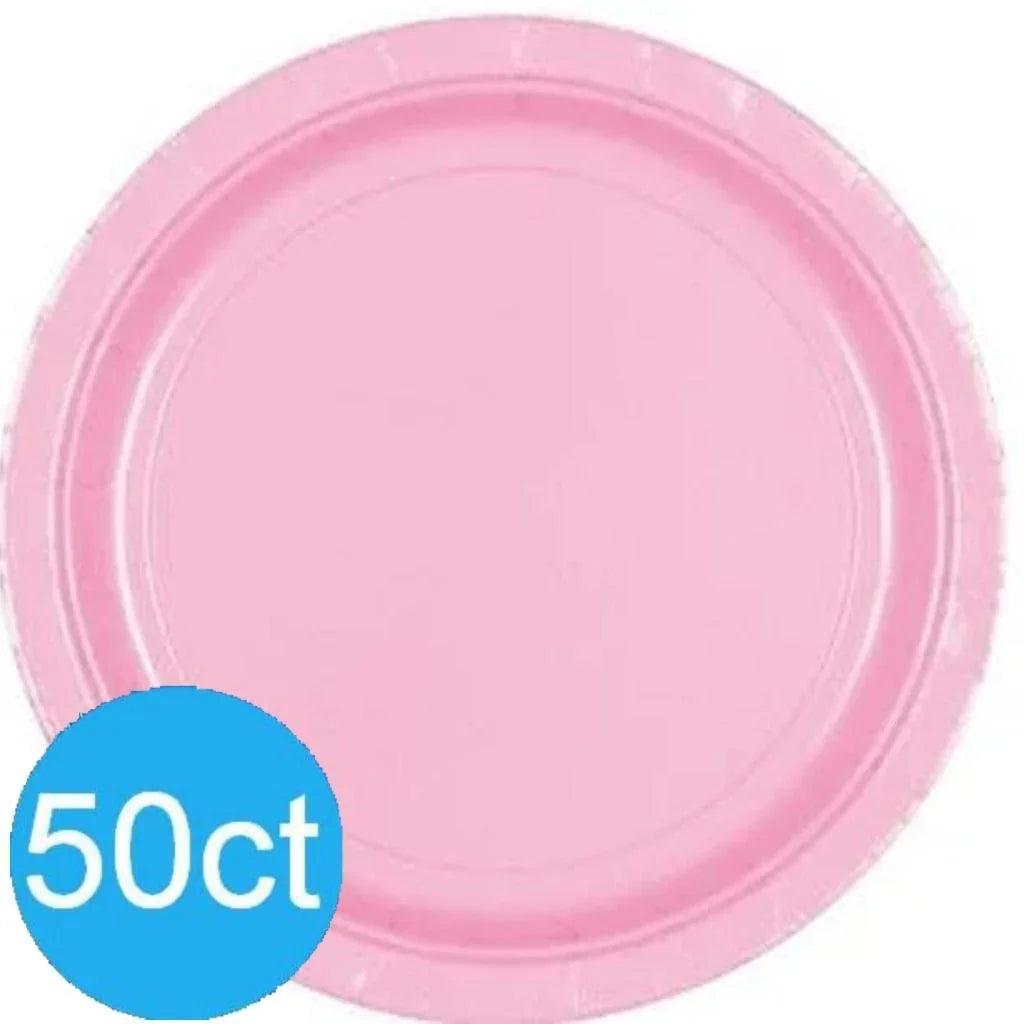 New Pink Dinner Paper Plates 10