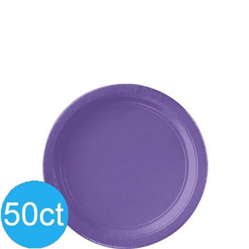 New Purple Dessert Paper Plates 6.75" | 50ct - Zurchers