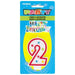 Number 2 Glitter Birthday Candle w/Cake Decoration | 1ct - Zurchers