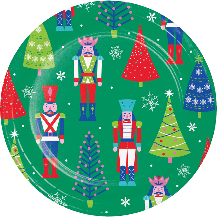 Nutcracker and Christmas Tree Plate with Snowflakes | 1ct - Zurchers