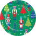 Nutcracker and Christmas Tree Plate with Snowflakes | 1ct - Zurchers