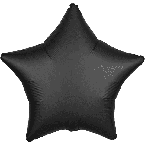 Onyx Satin Star Balloon, 18'' | 1 ct - Zurchers