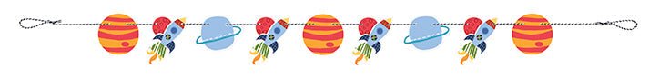 5ft Banner Outer Space - Party Supplies