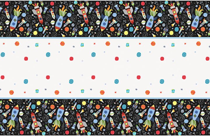 54x84in Tablecover Plastic Outer Space - Party Supplies