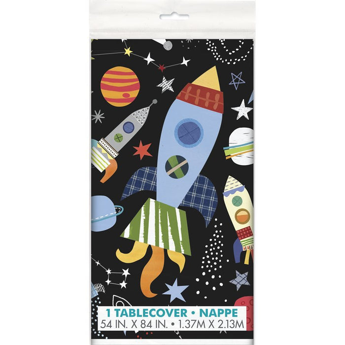 54x84in Tablecover Plastic Outer Space - Party Supplies